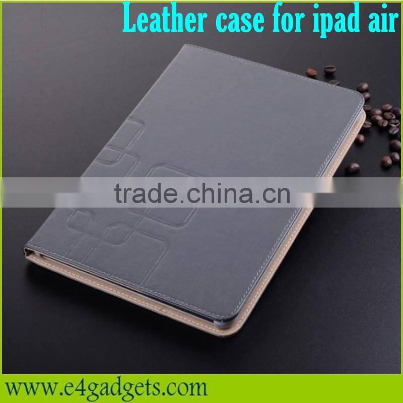 2013 new arrival High Quality crazy horse pattern leather case for apple ipad air case