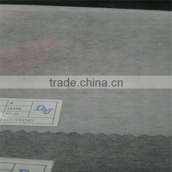 Polyester non-woven interlining soft hand feeling