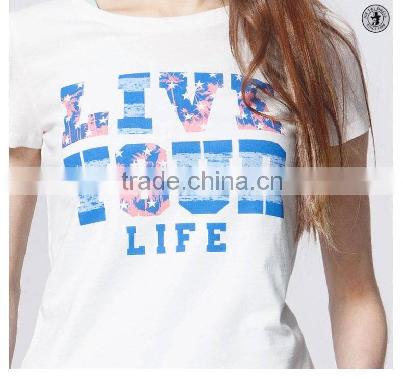 100% Cotton Custom Pattern Blank Tee shirt