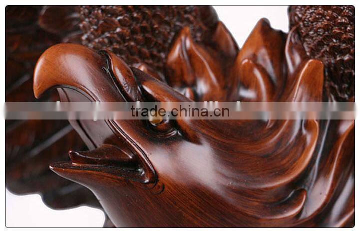 Wooden color resin eagle statue, Hawk statue