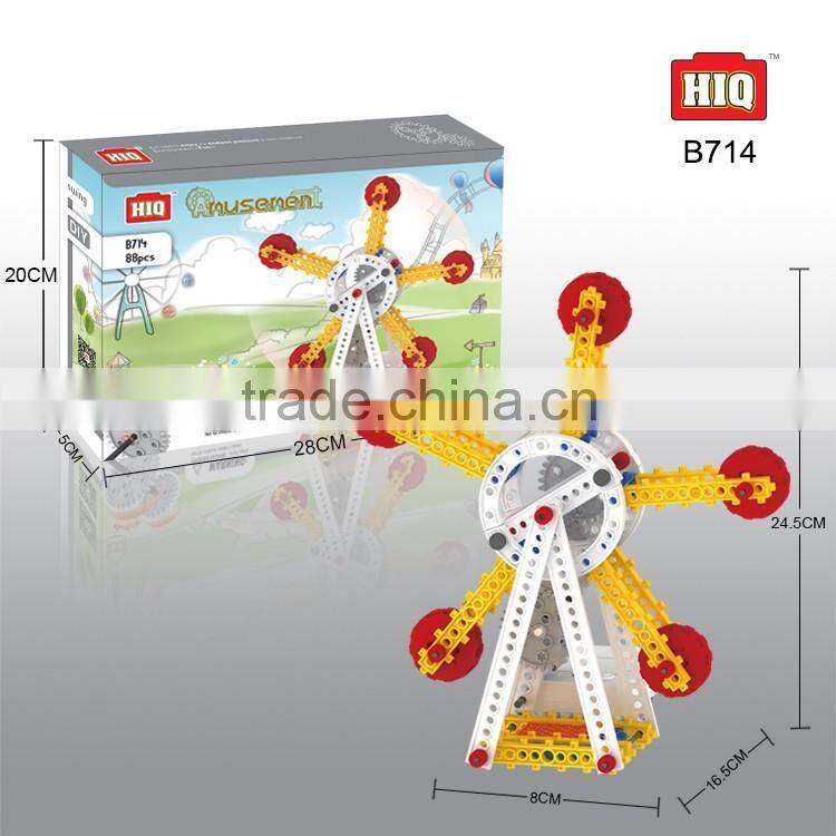 HIQ 88 PCS B/O ferris wheel building block toy education to kids