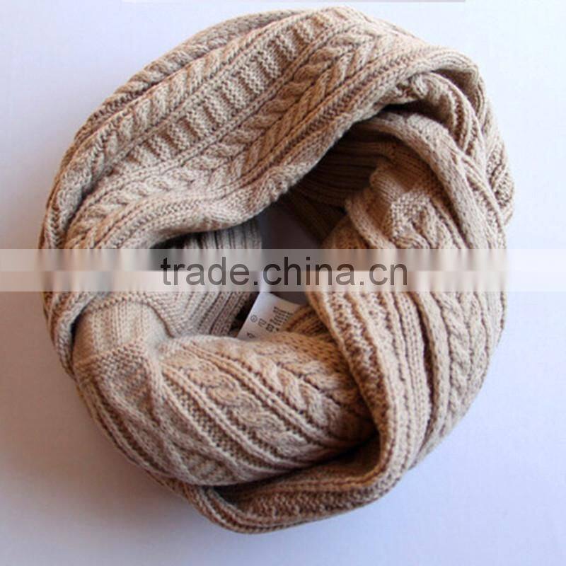 2015 hot sale classical unisex solid color knittted scarf