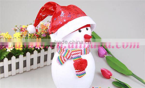 Factory direct sale snowflake plush christmas santa claus hat