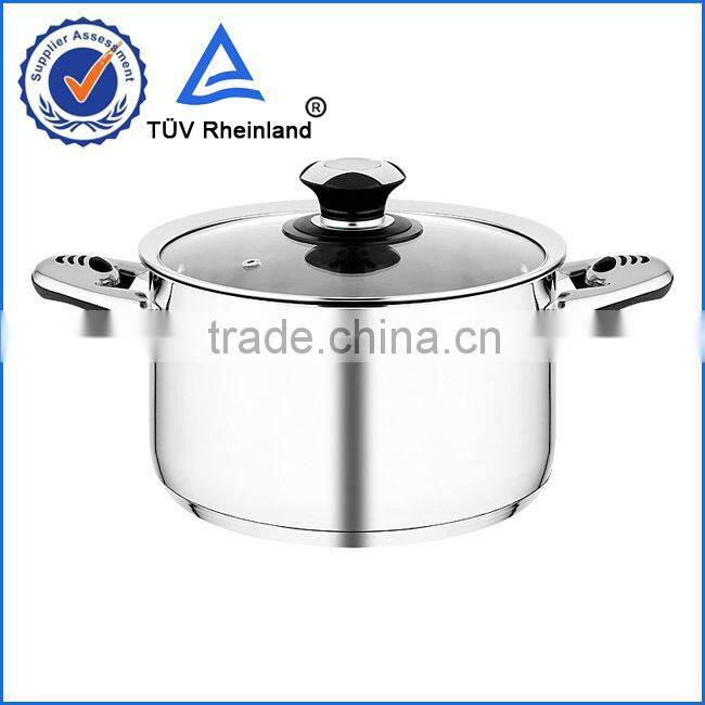 Tall stainless steel pots with bakelite insulated handle