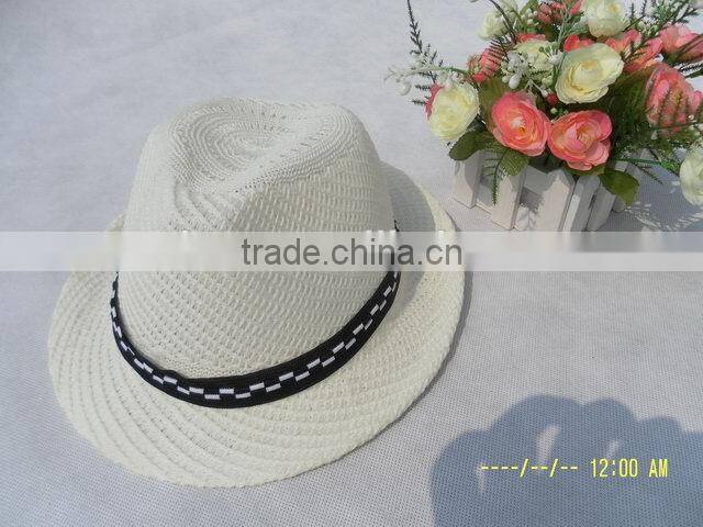China factory price Fast Delivery plain pattern straw fedora hat