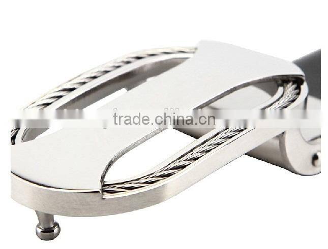 Promotional leather gift set for wallet with belt in black color