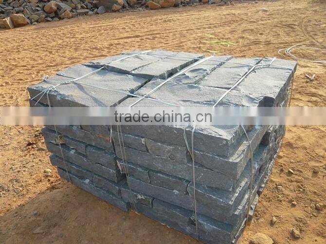 cheap chinese subway stone Black basalt natural stone bluestone tile