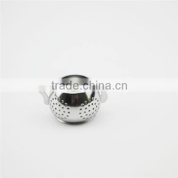 Small stainless steel teapot shaped strainer