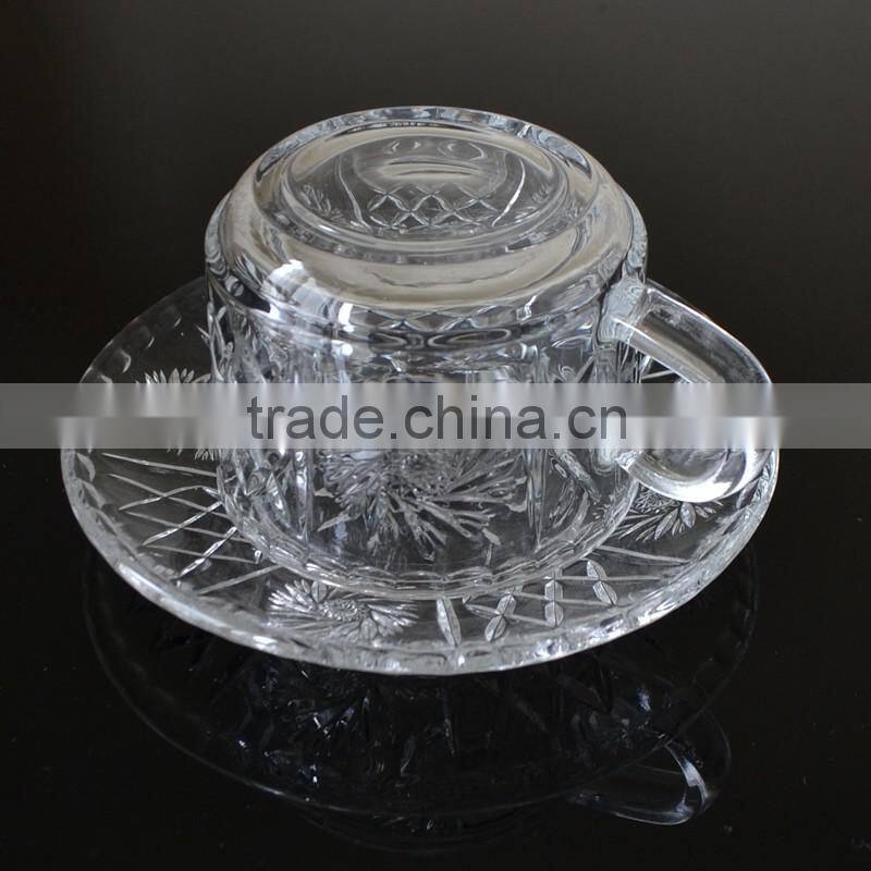 160ml Glass Coffee Cup with Saucer Turkish Tea Glass