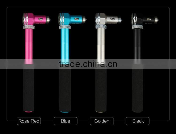 Zyiming newest design stainless steel car charger usb 5V 3.1A dual usb car charger for mobile phone and pad