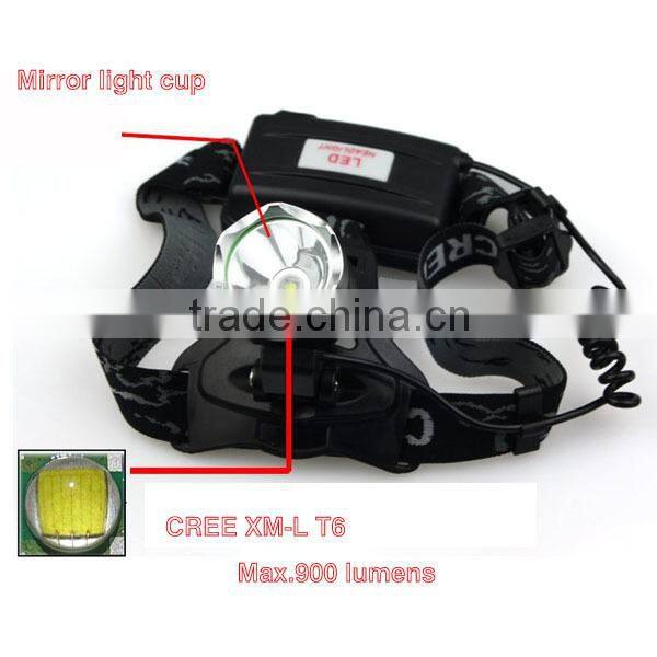 T80 multifunction High Power led Headlamp 10w xml t6 rechargeable battery powered headlight
