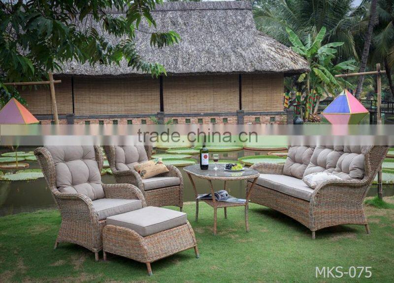 High Polyethylene Rattan Garden Sofa Set - Wicker Rattan Sofa Outdoor Furniture - Patio Furniture