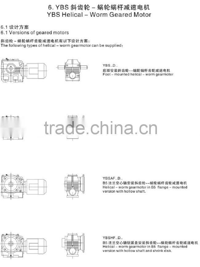 S series Helical Worm Gear Motor