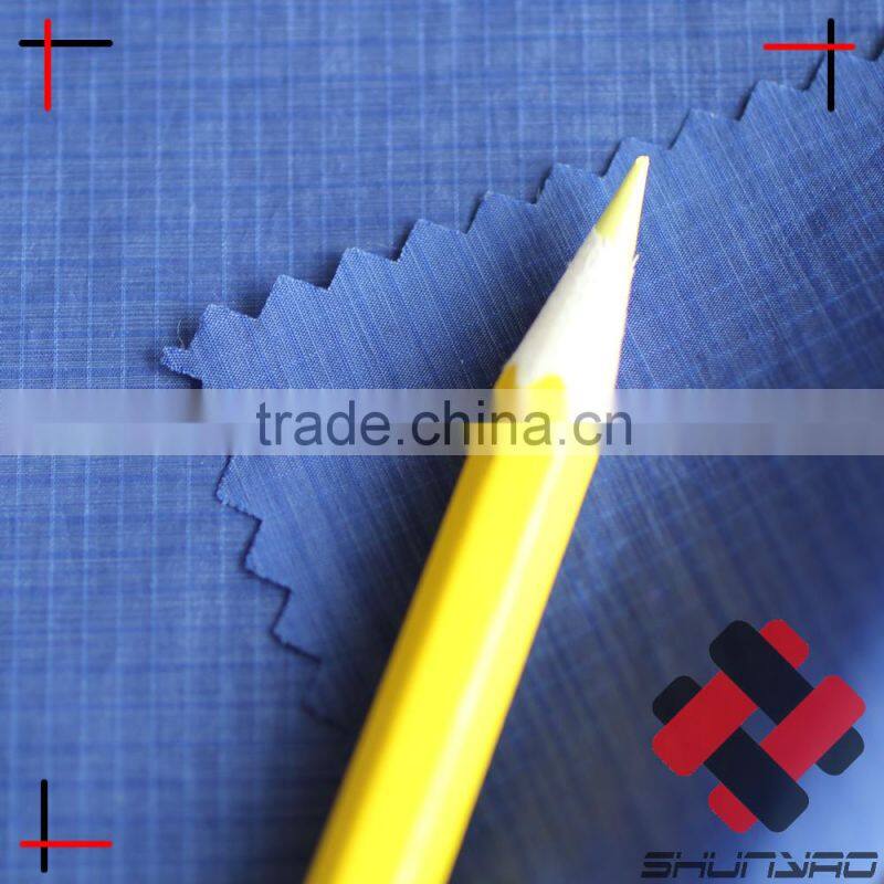 polyester nylon blended ultralight ripstop melange fabric for Down jacket