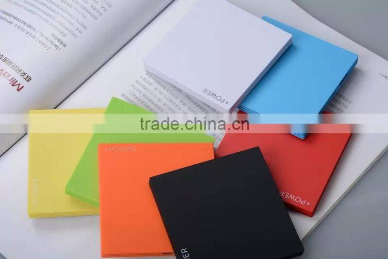 factory supply square shape design polymer battery portable power bank charger