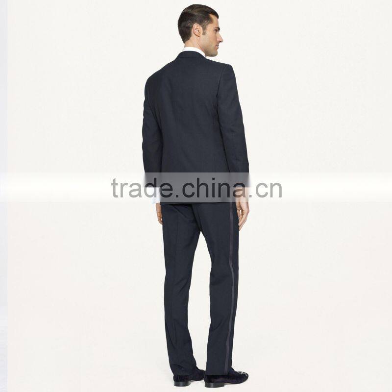 2014 Top Quality black satin lapel suits & tuxedo