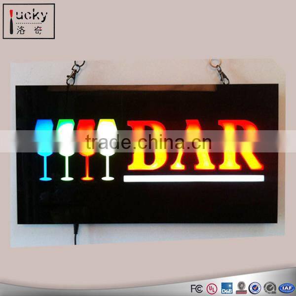 Wall mount acrylic led light sign ,hot sale led light box advertise for display