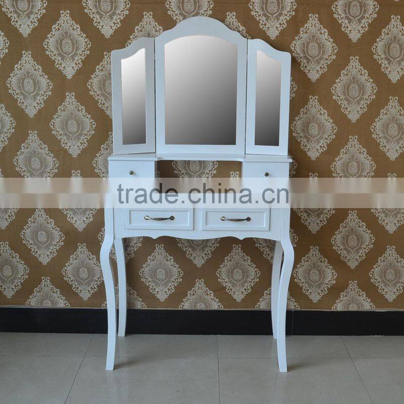 Cheap high quality classic dressing table with drawers