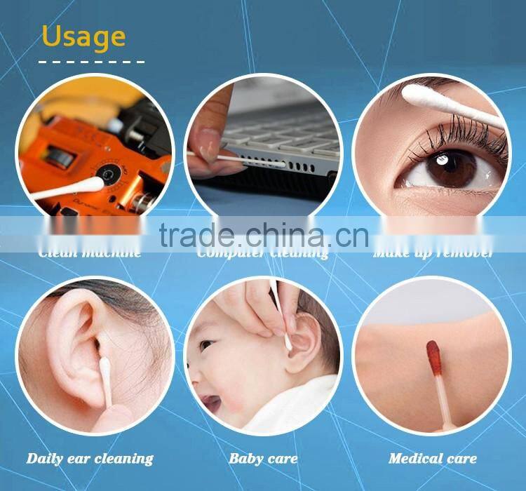 Private label custom 100 tips wooden cotton buds