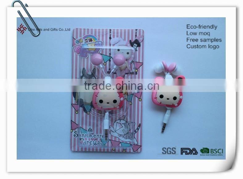 Good quality hot cartoon designs earphone for children