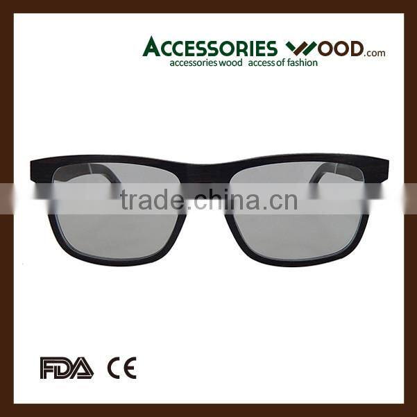 2016 Men Fashion Eyewear Ebony Wood Sunglasses and Customized Logo
