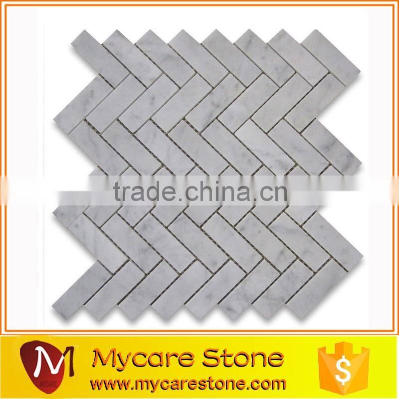 natural Beige marble mosaic tile polished surface