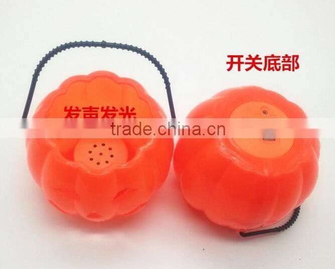 2016 Wholesale Plastic jack-o'-lantern pumpkin lantern pumpkin light pumpkin lamp for Halloween