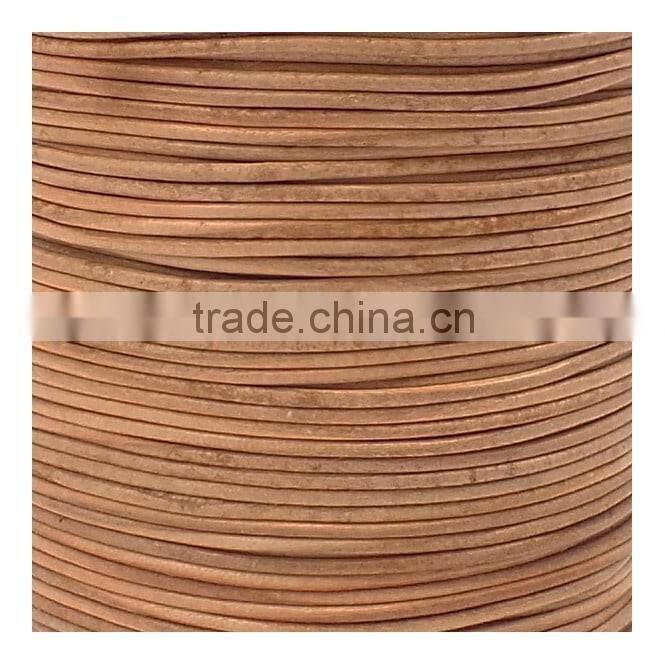 1mm Brown Round Leather Cords from Borg Export