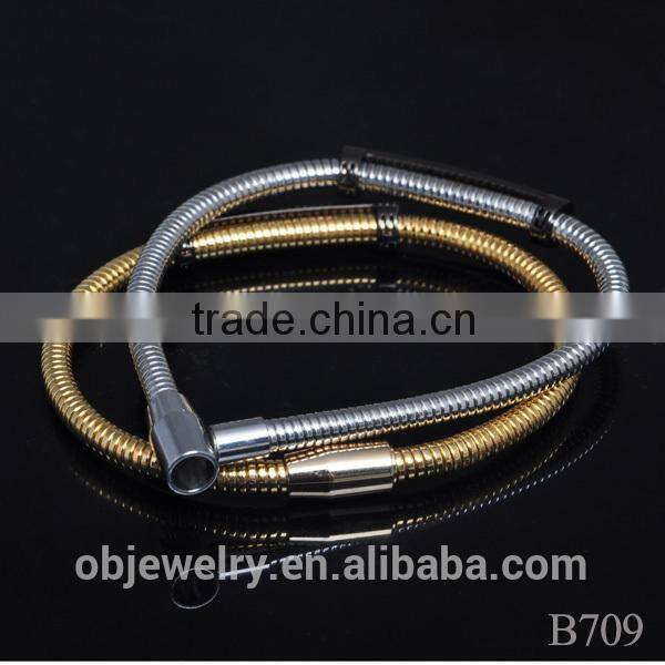 New gold magnetic bracelet with ruby stone for party