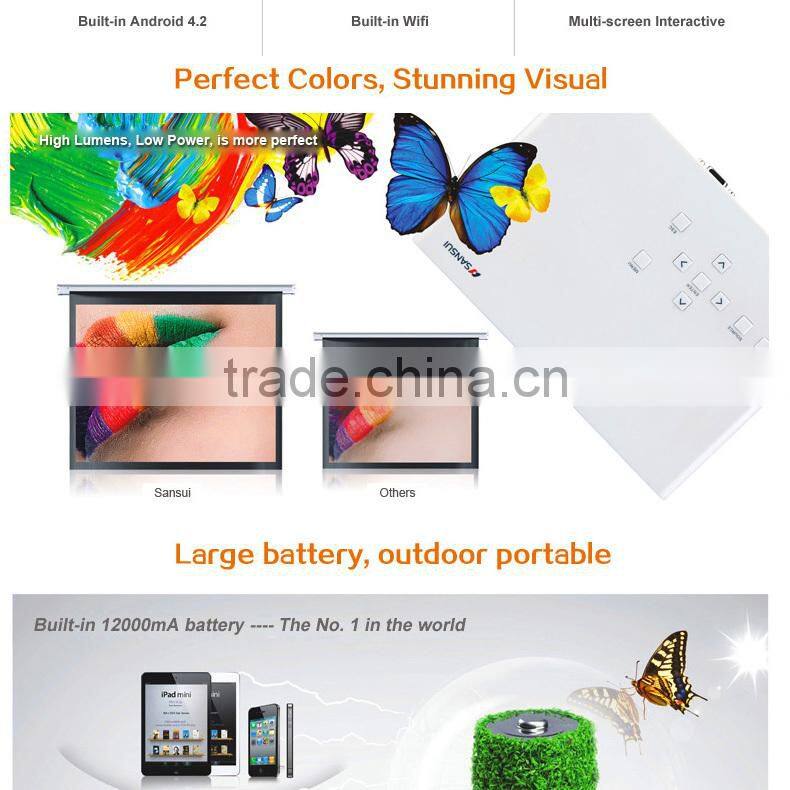 Sansui X5 power bank supply power 1080p led projector as good christmas gifts