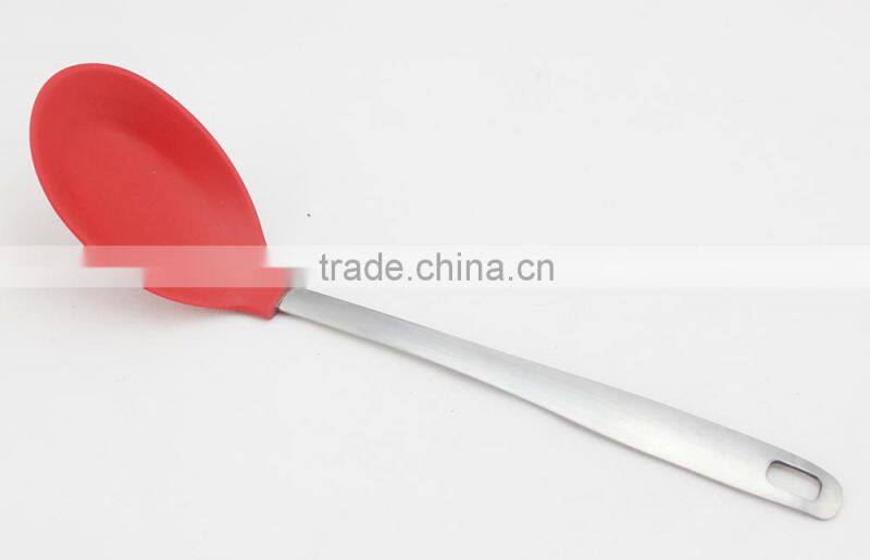 best quality silicone cover stainless steel tasting spoon