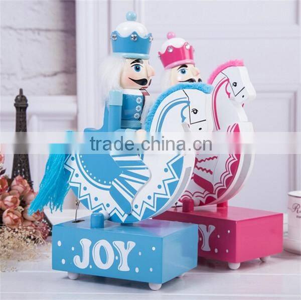 Wooden nutcracker decoration items christmas promotive gift