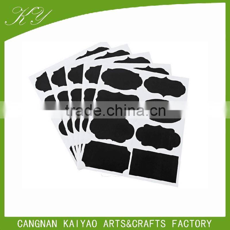 Wholesale Custom Removable Self Adhesive Plastic Glass Bottle Label Sticker Chalkboard Label Writable Vinly PP Decal Sticker