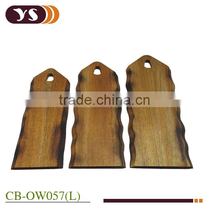 different size mango wood board with hot burning