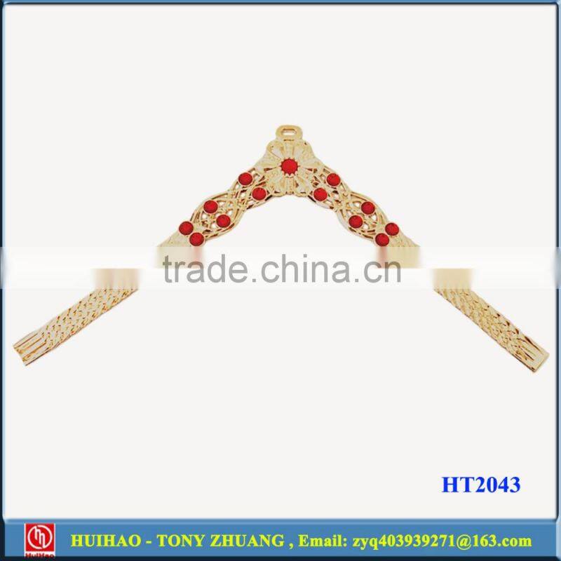 woman slippers decorative gold TPU shoes upper accessories (HT2043)