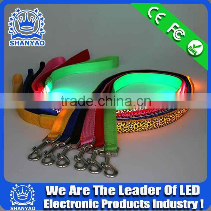 2015 Hot Selling LED Glowing Pet training Leash