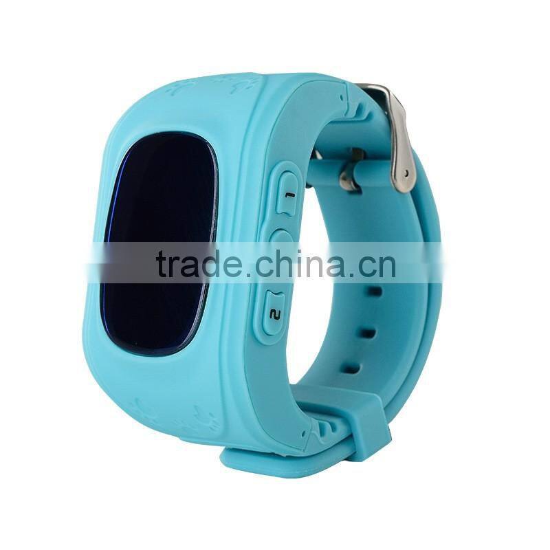 New products for 2016 waterproof wrist watch gps tracking device for kids Q50 with two way communication