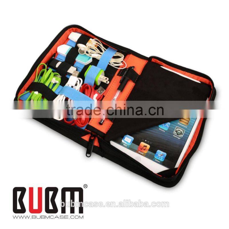 Black Color 7.9 inch Tablet Case Laptop Case USB Flash Drive Cable Organizer for Tablet PC