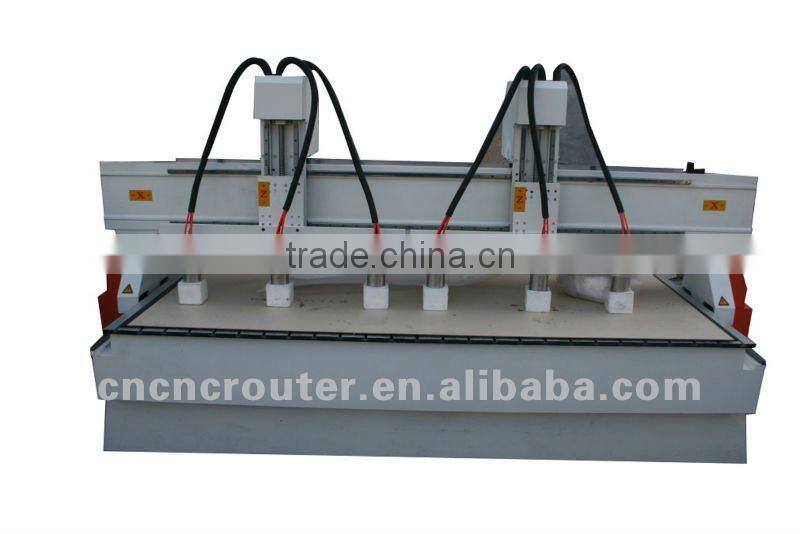 two wide double top six spindle relief 3d cnc wood engraving and carving