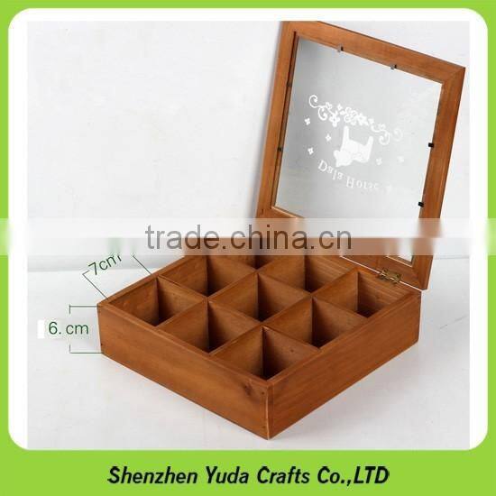 Useful MDF storage case with compartments wooden box with dividers