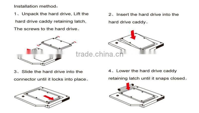 9.5mm 2.5' second hdd caddy for Lenovo T400,W500
