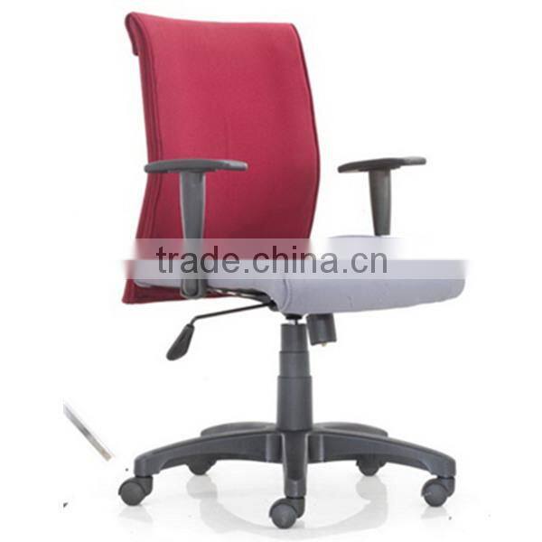 Fabric swivle office Computer chair with pp armrest and nylon base
