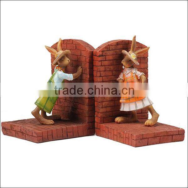 Resin Wholesale Crafts Colorful Rabbit Book Stand