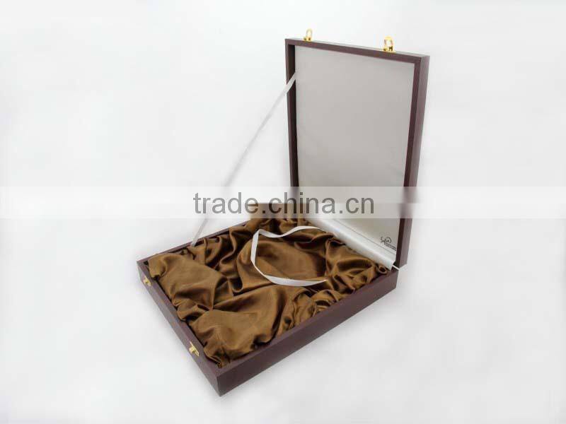 Luxury Handmade wooden box for gift packaging with satin insert