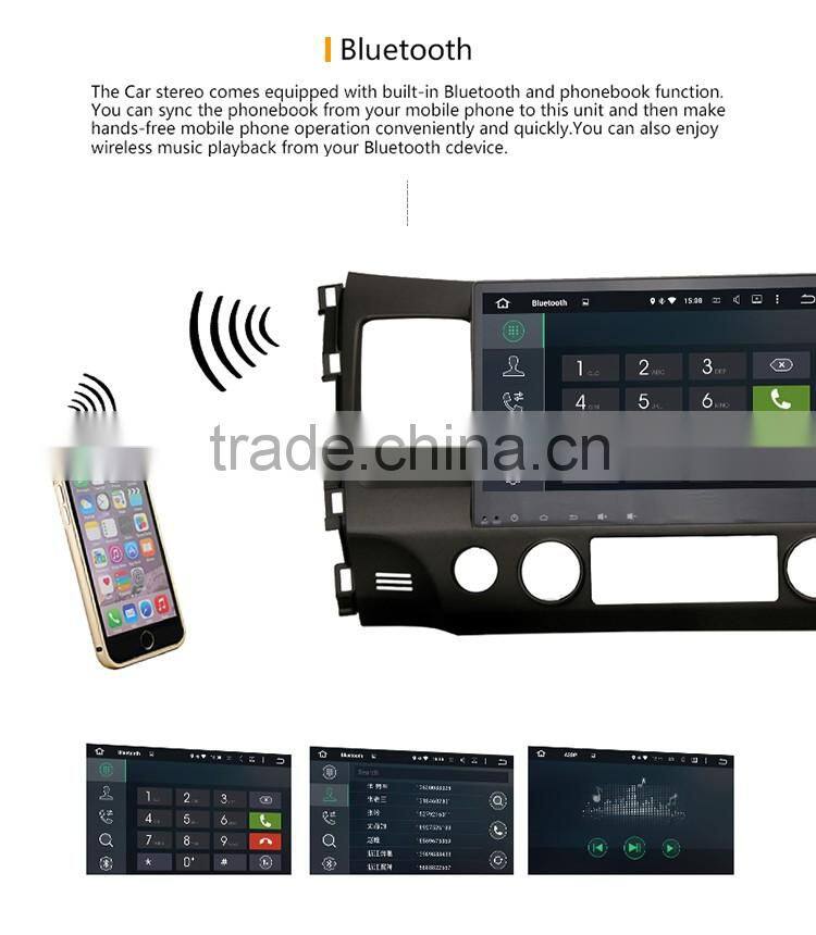 Faster Wireless 10.2 inch Car player dvd Built in Wifi with GPS for honda