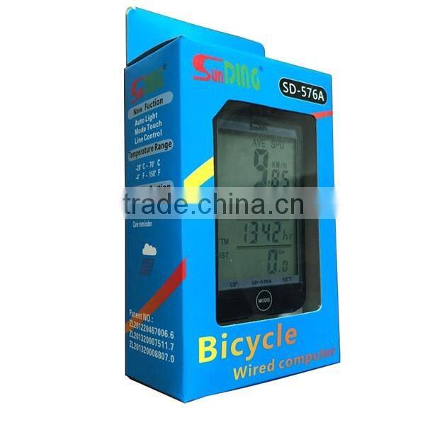 30 function Sunding bicycle computer touch screen bike speedometer light control cycle computer