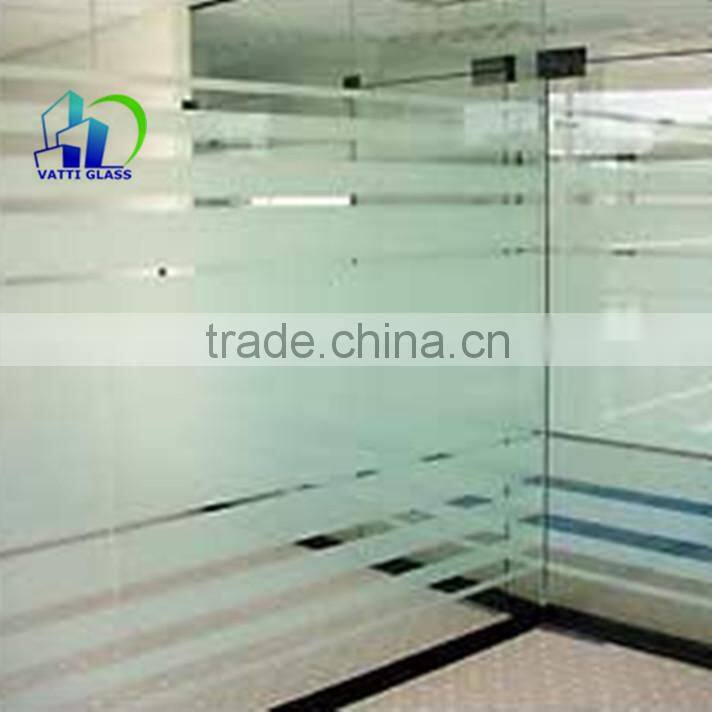 Frosted glass Acid etched tempered glass sand blast glass