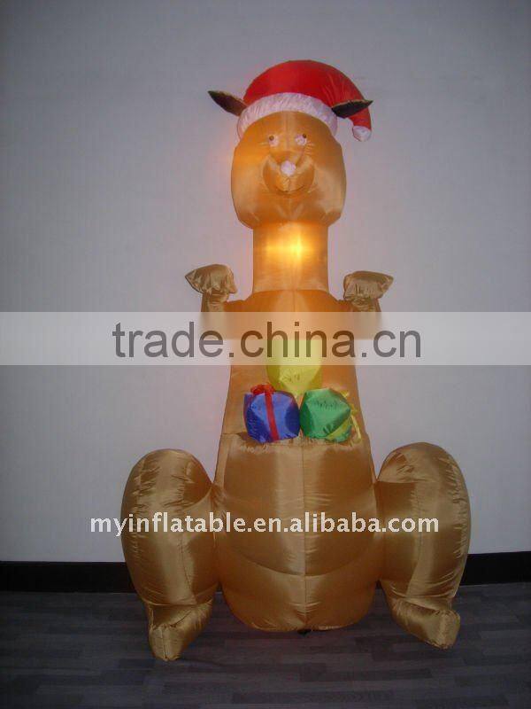 inflatable santa and reindeer