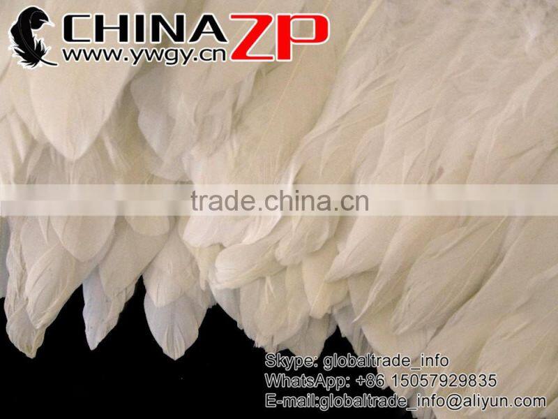 Gold Supplier ZPDECOR Factory Wholesale Popular Top Style Dyed Ivory Goose Satinettes Feathers Trim Fringe