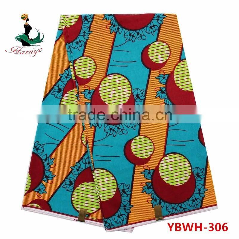 Green African wax prints fabric for women ankara dress clothing holland wax